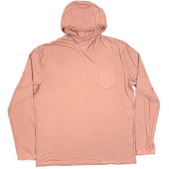 Free Fly Mens Lightweight Bamboo Hoodie Sz XL Pink Stretch Pullover Thumb Holes - Picture 1 of 10